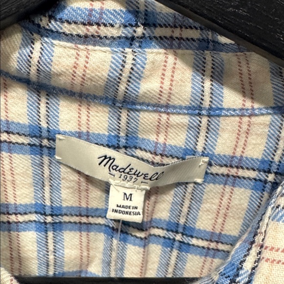 Madewell Flannel Oversized Boyshirt Benton Plaid Shirt E0345 - Picture 7 of 9